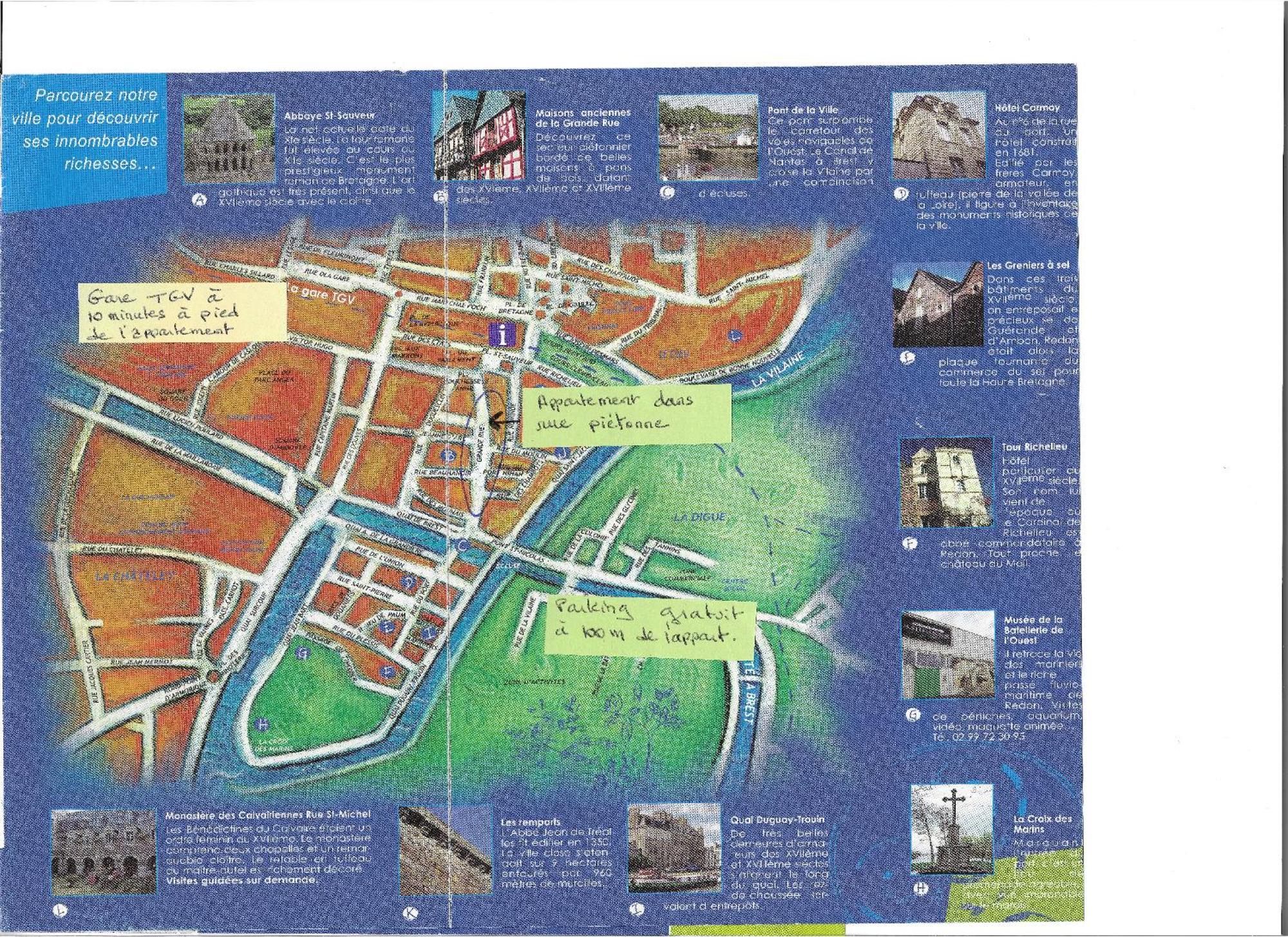 Spacieux T3 Lumineux Dans Quartier Historique Avec Wifi Redon Eksteriør bilde